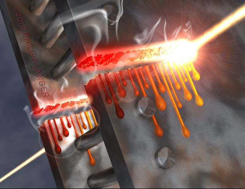 Schneidstrahl / Blutendes Metall / Jet Cutting / Bleeding Metal / 2010