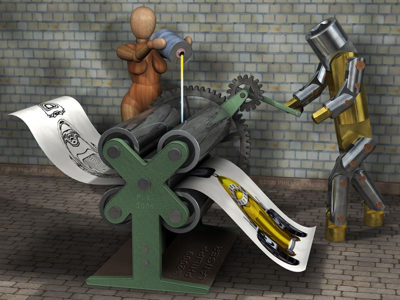 Magische Druckerhelfer / Magic Printing Servants / 2009