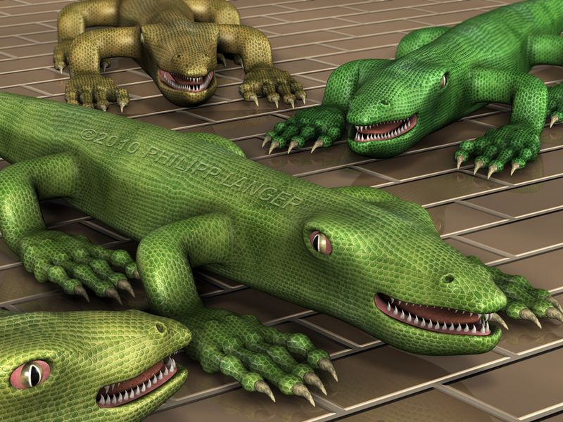 Primitive Raubechsen / Primitive Carnivorous Lizards / 2009