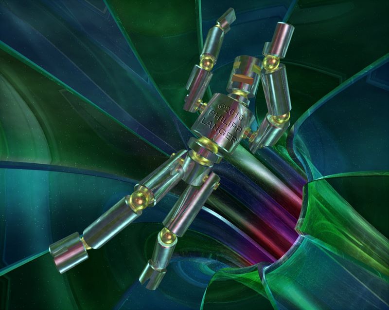 Humanoider Roboter im Wurmloch / Humanoid Robot in the Wormhole / 2010