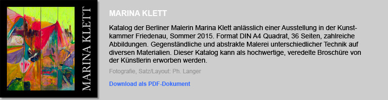 Kunstkatalog 2015, von Marina Klett