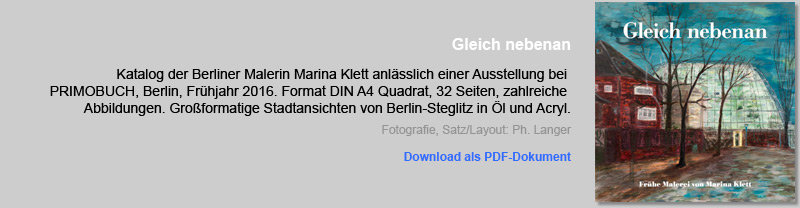 Kunstkatalog 2016, von Marina Klett